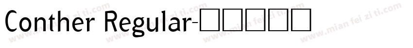Conther Regular字体转换